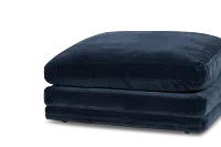 Jules Dark Blue Velvet Ottoman