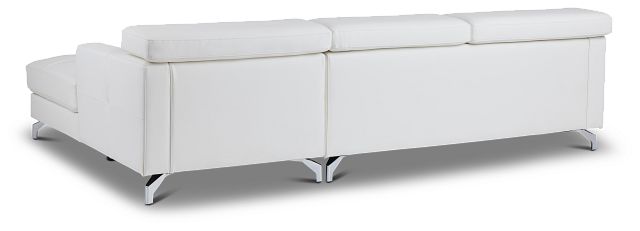 Marquez White Micro Right Chaise Sectional