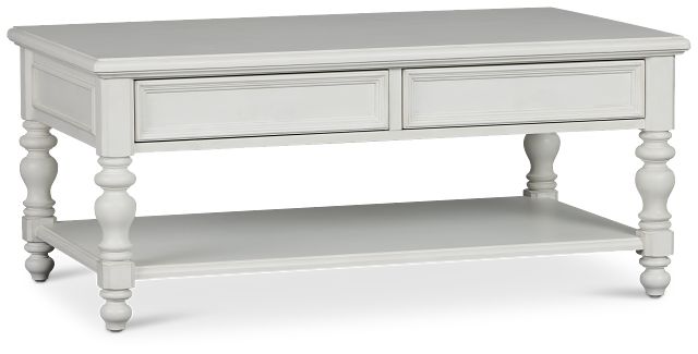 Savannah Ivory Storage Rectangular Coffee Table