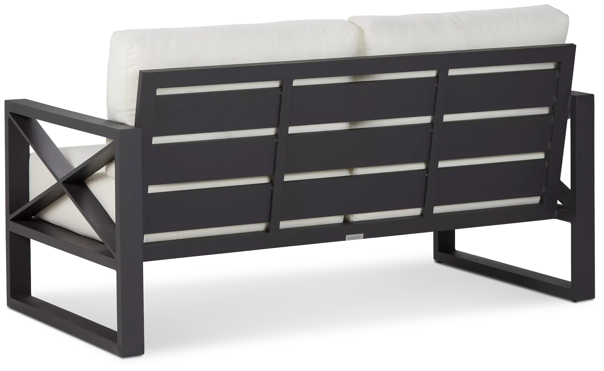 Linear Dark Gray White Aluminum Loveseat Linear Dark Gray White Aluminum Loveseat