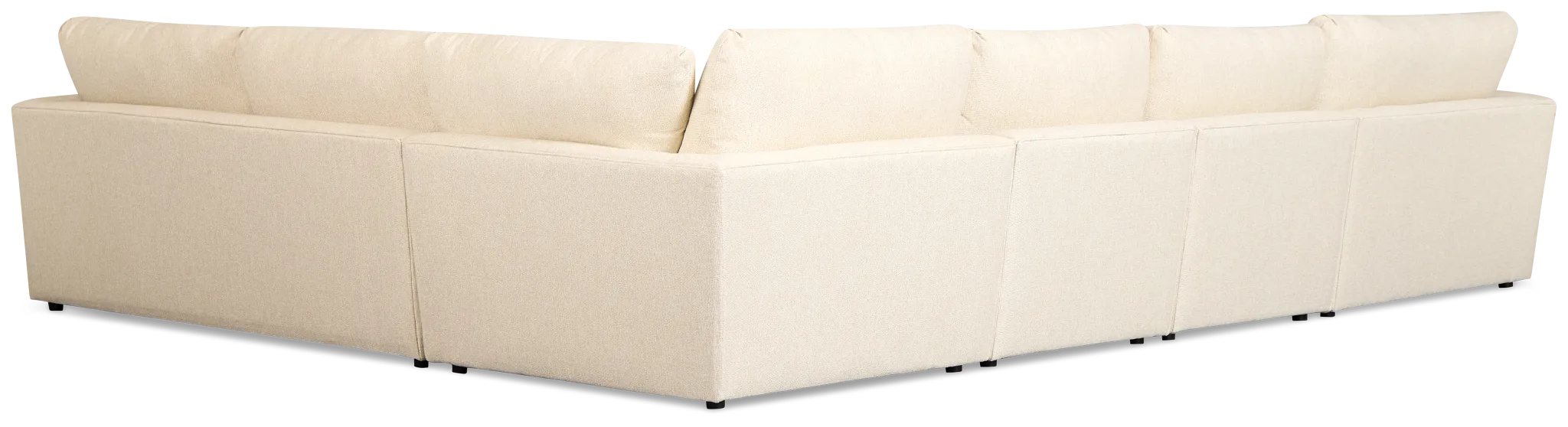 Maxwell Light Beige Fabric Large Left Chaise Sectional