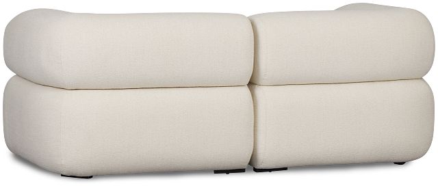 Celeste Light Beige Fabric 2-piece Modular Sofa