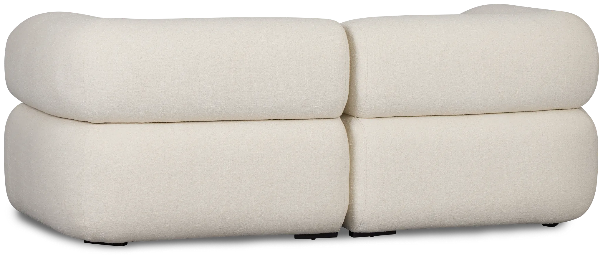 Celeste Light Beige Fabric 2-piece Modular Sofa
