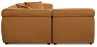 Aria Medium Brown Micro Immersive 4-piece Modular Sectional W/1 Speaker