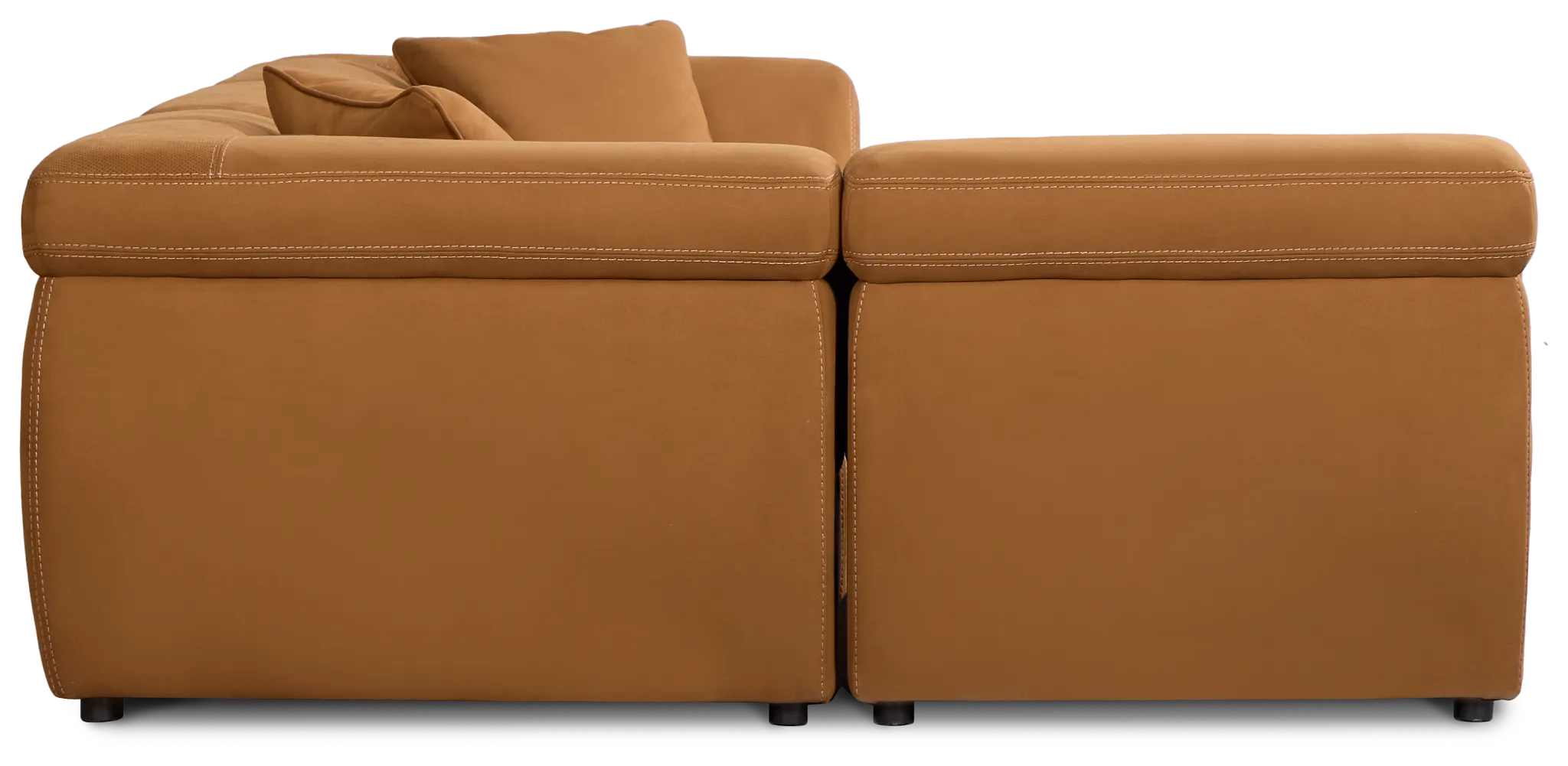 Aria Medium Brown Micro Immersive 4-piece Modular Sectional W/1 Speaker