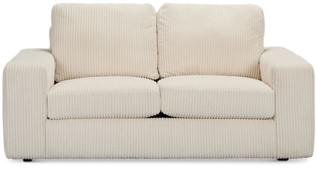 Charlie Ivory Fabric Loveseat