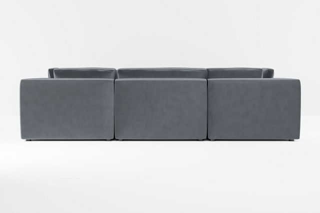Destin Joya Gray Velvet 8-piece Modular Sectional