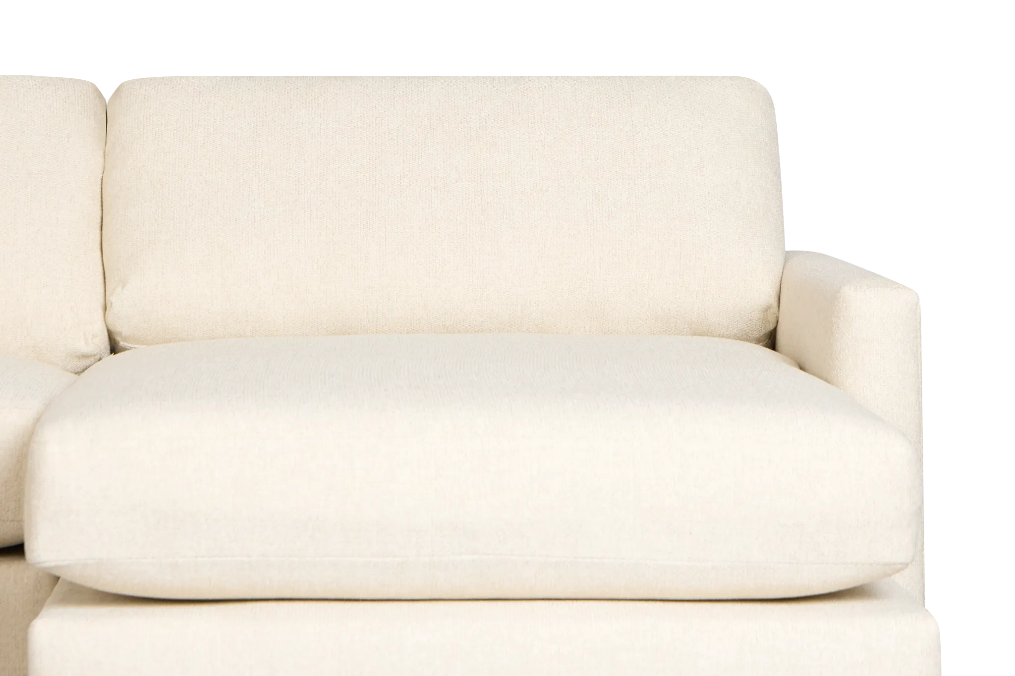 Maxwell Light Beige Fabric Medium Right Chaise Sectional