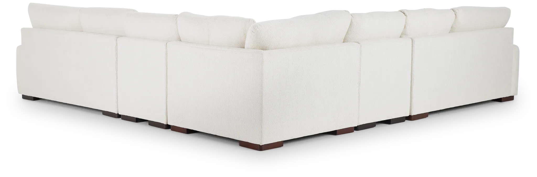 Alpha White Fabric Large Two-arm Sectional