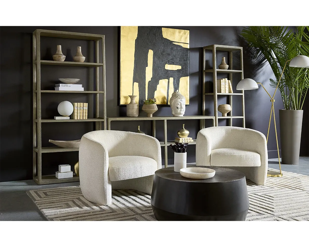 Mensa Gold Small Round Coffee Table