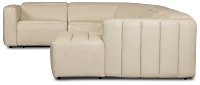 Jace Ivory Lthr/vinyl Small Dual Power Right Chaise Sectional
