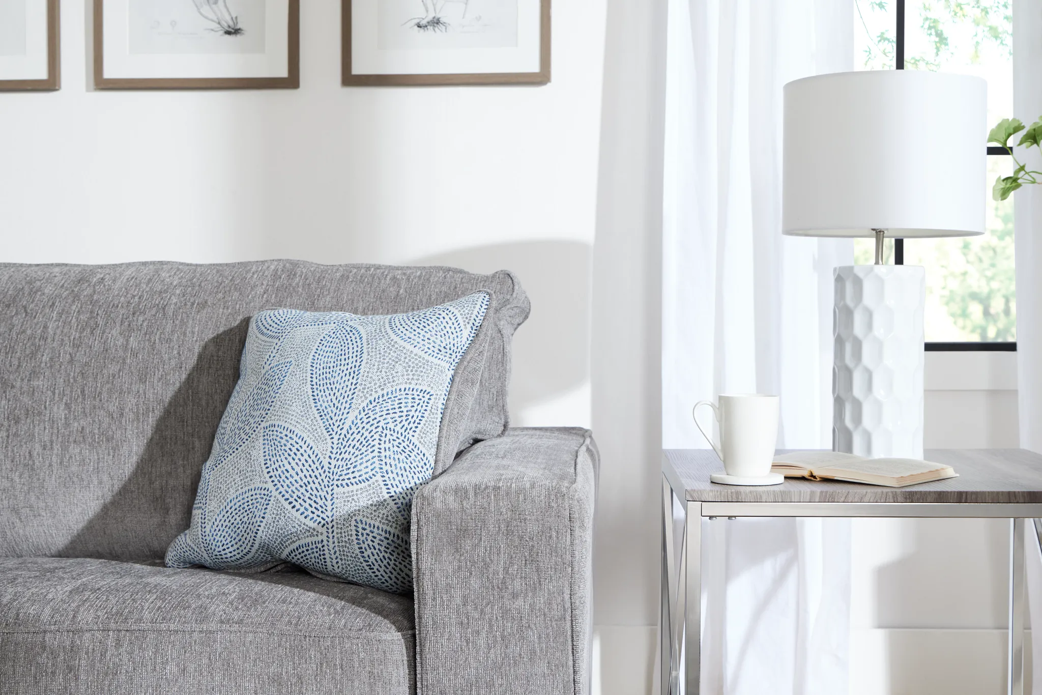 Altari Light Gray Micro Sofa