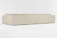 Destin Peyton Beige Fabric 8-piece Pit Sectional
