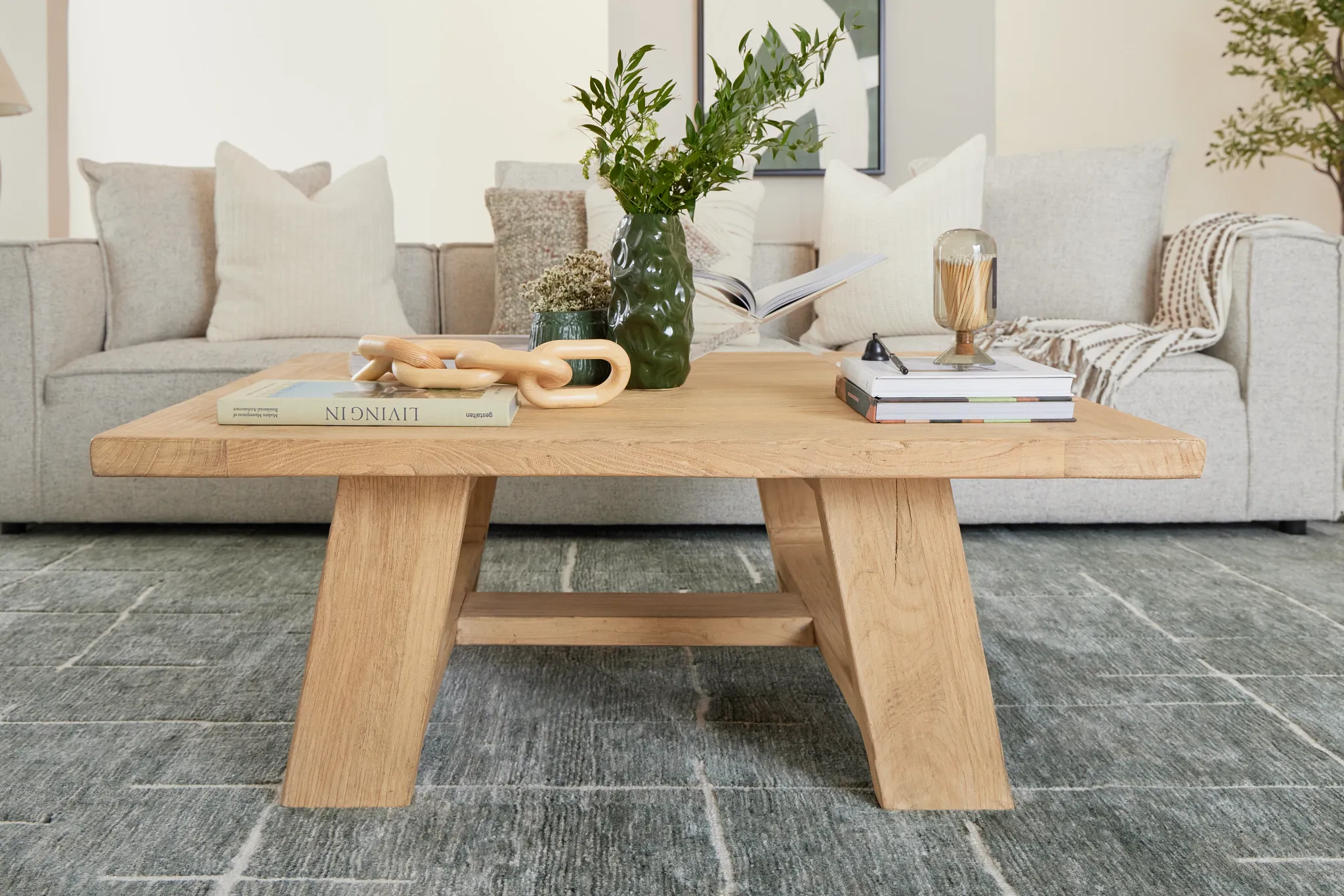 Carley Light Tone Square Coffee Table