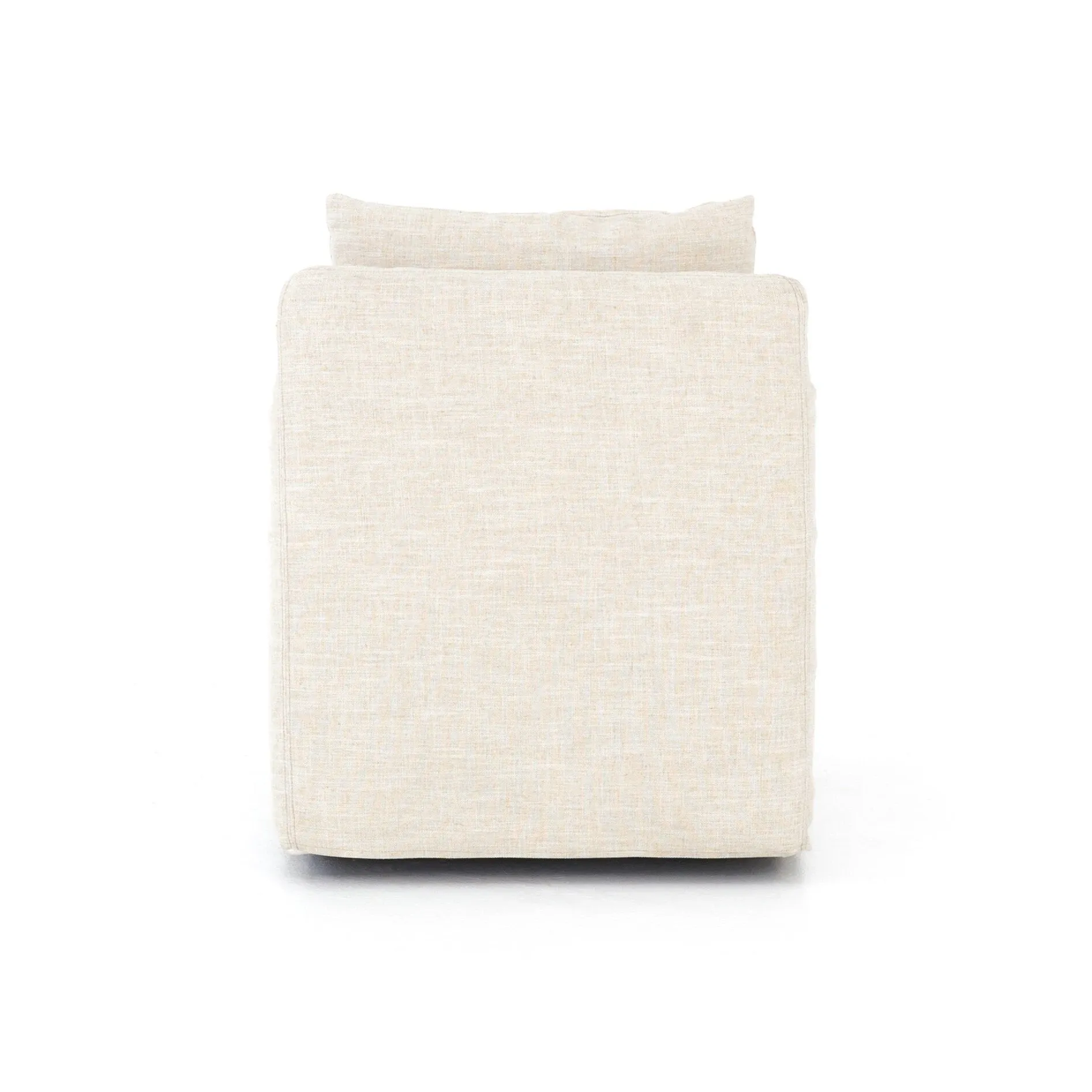 Four Hands Banks Ivory Slipcover Swivel Accent Chair