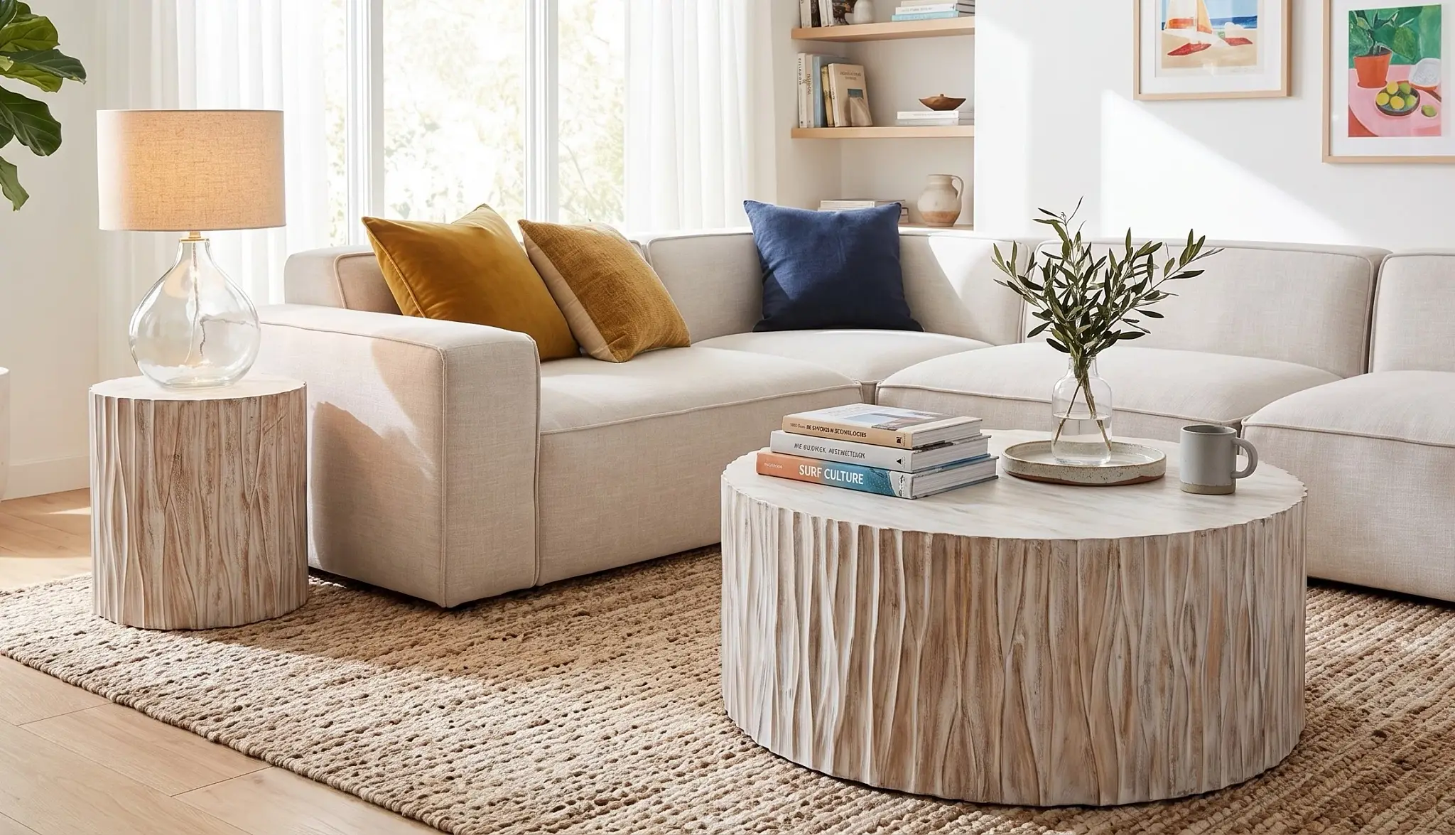 Saylor White Round End Table Saylor White Round End Table