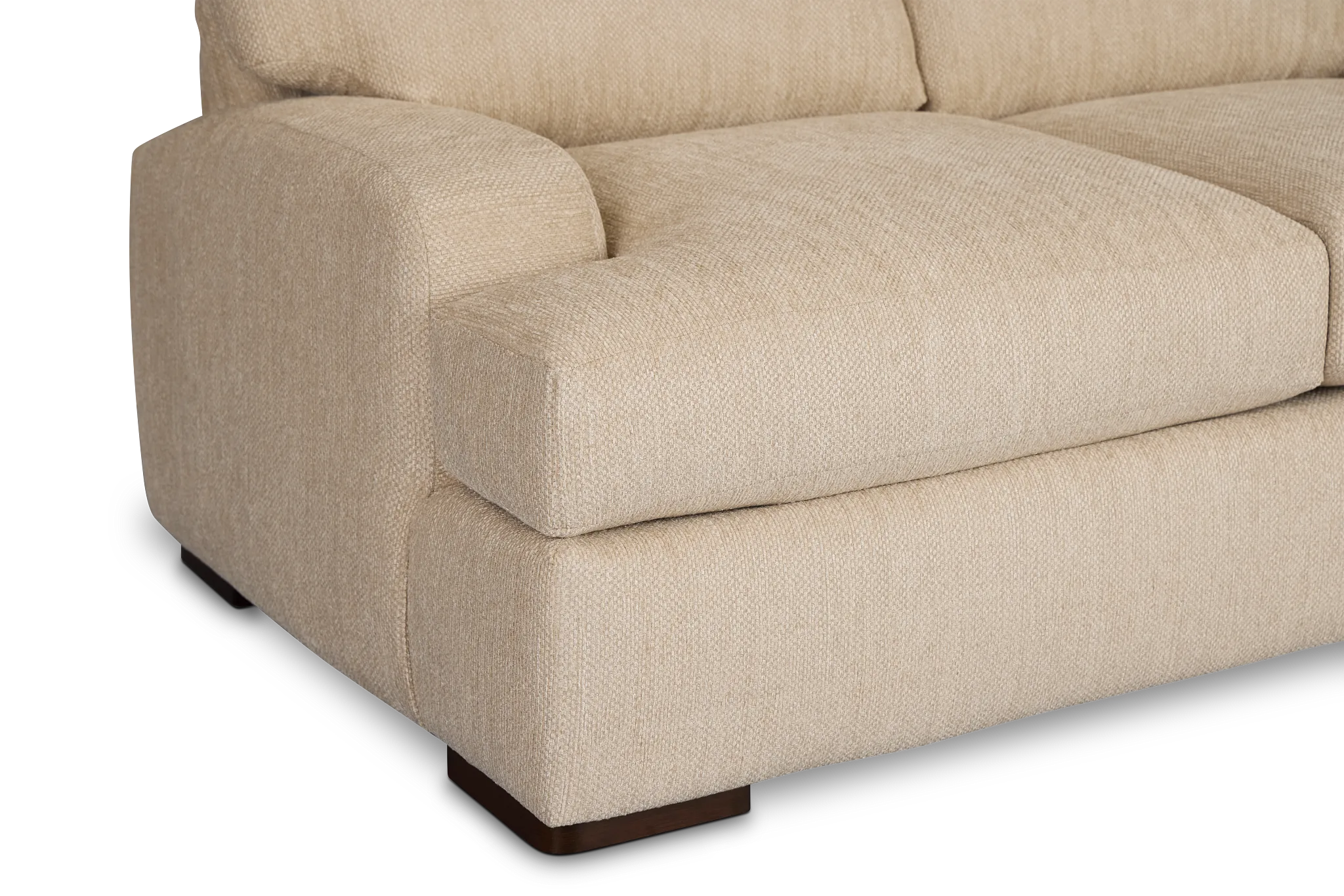 Alpha Beige Fabric Loveseat