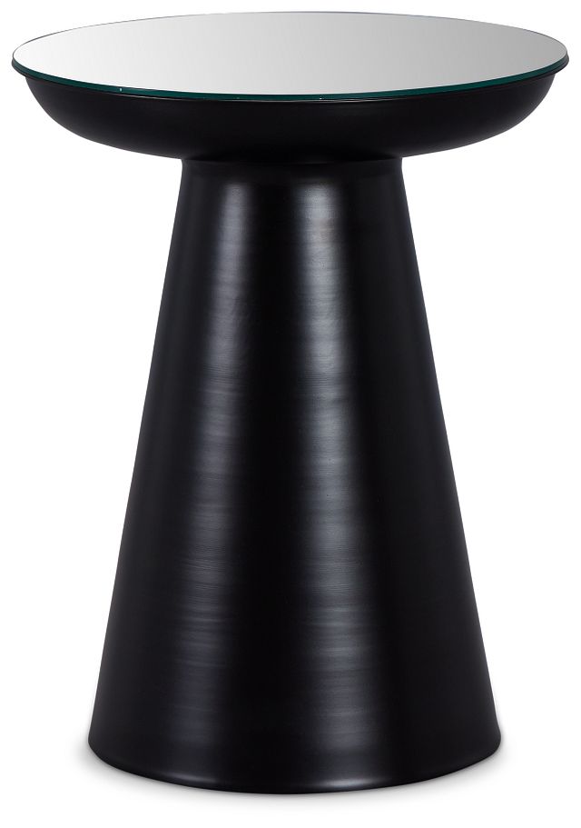 Harper Black Mirrored Accent Table (1)