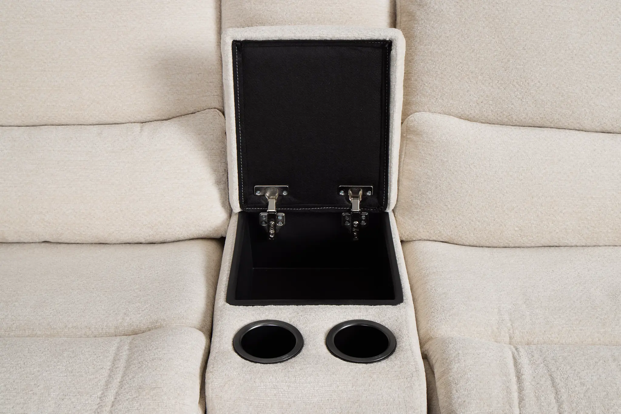 Bennett Light Beige Fabric Medium Triple Power 2-arm Sectional Bennett Light Beige Fabric Medium Triple Power 2-arm Sectional