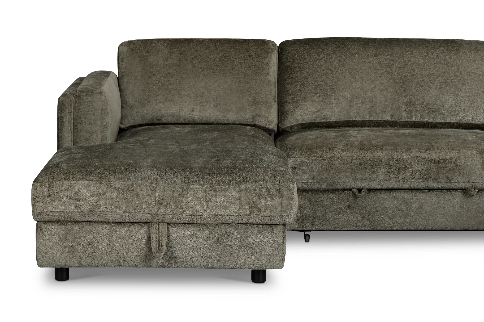 Farren Dark Green Fabric Medium Left Chaise Sleeper Sectional Farren Dark Green Fabric Medium Left Chaise Sleeper Sectional