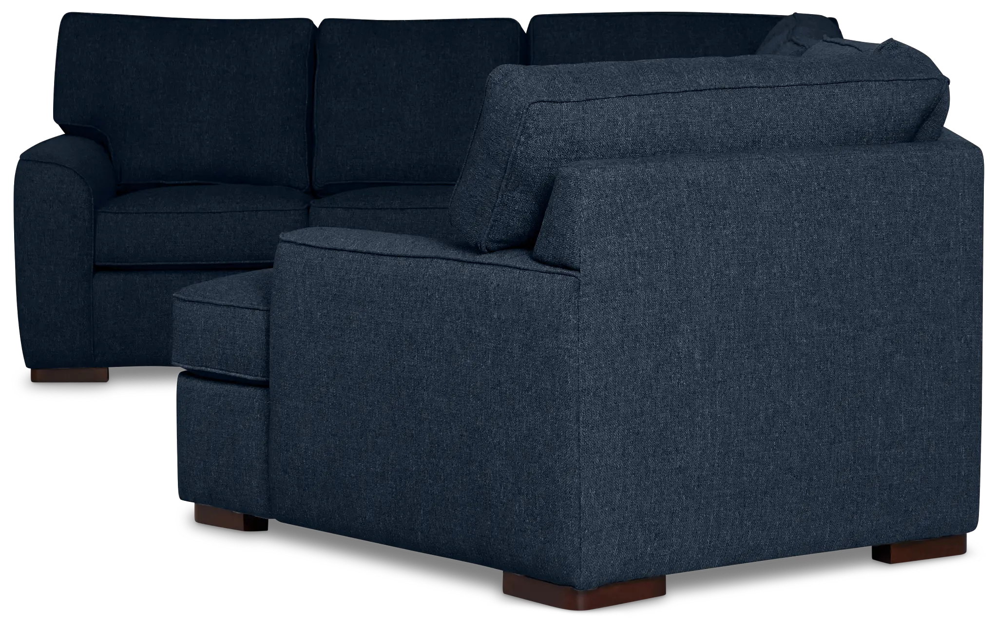 Sinclair Dark Blue Fabric Right Cuddler Innerspring Sleeper Sectional Sinclair Dark Blue Fabric Right Cuddler Innerspring Sleeper Sectional