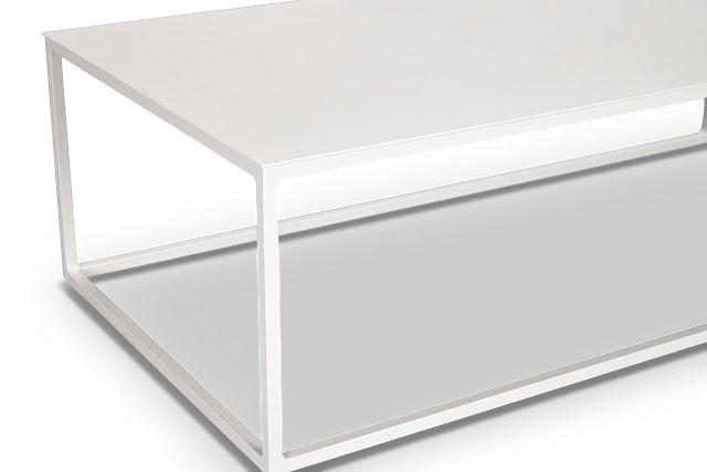 Malaga White Rect Coffee Table