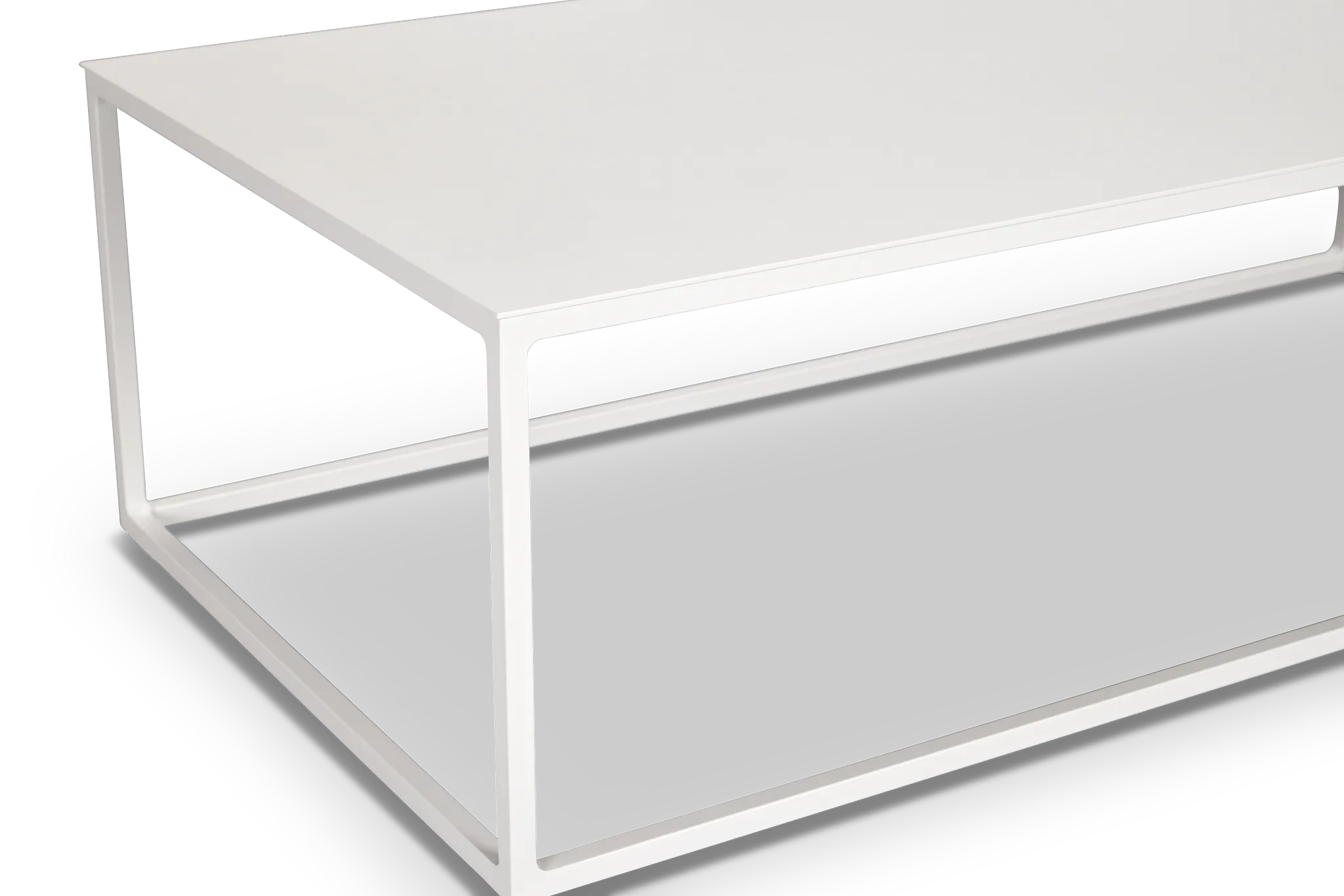 Malaga White Rect Coffee Table