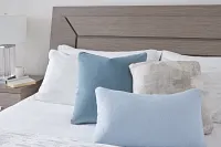 Zeke Light Blue Lumbar Accent Pillow