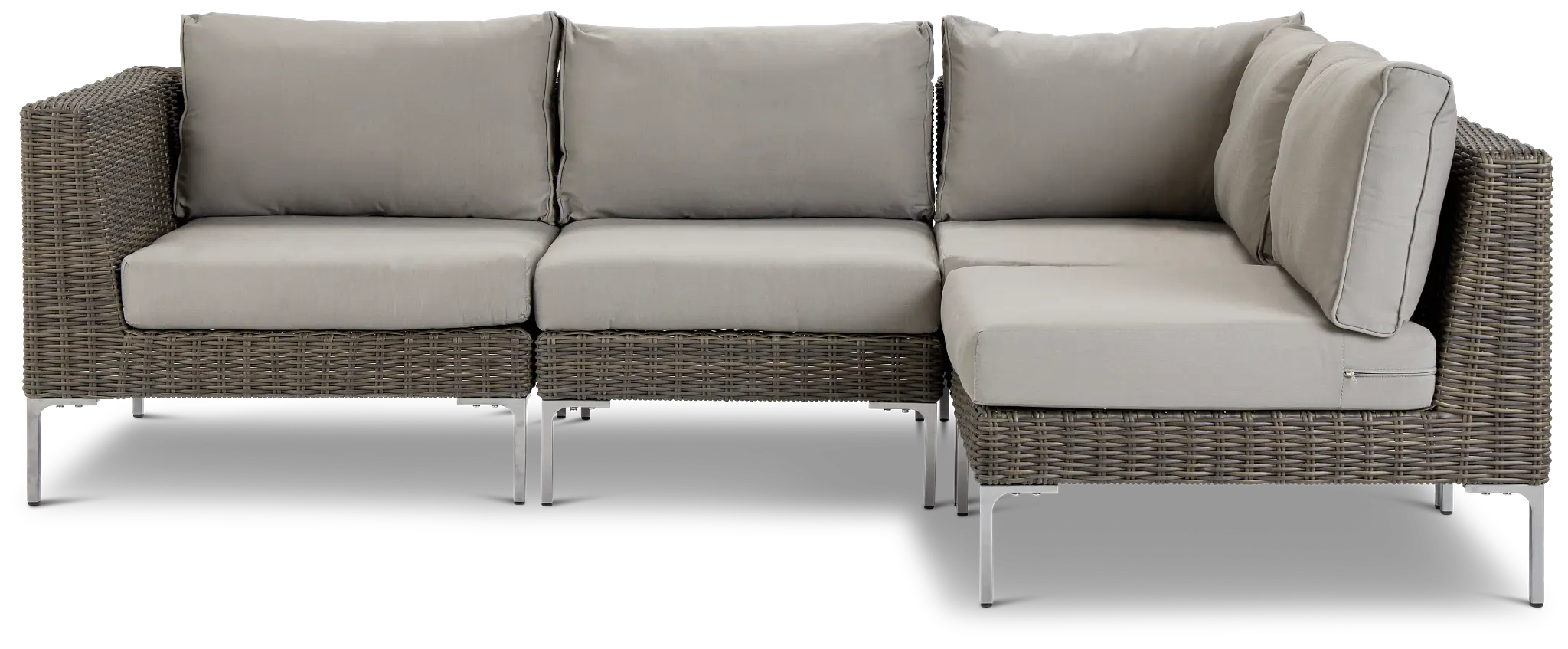 Tulum Gray Woven 4-piece Modular Sectional Tulum Gray Woven 4-piece Modular Sectional