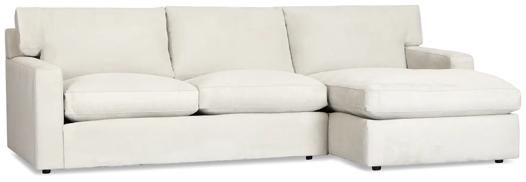 Hudson Gray Fabric Right Chaise Sectional Hudson Gray Fabric Right Chaise Sectional