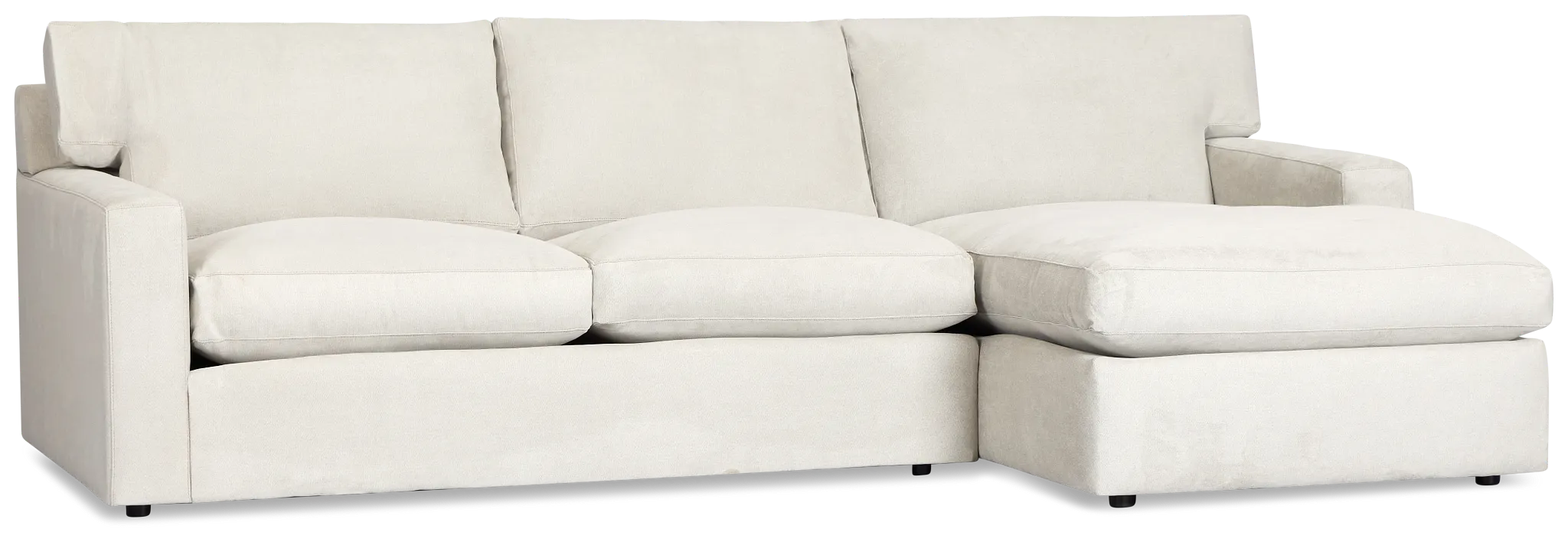 Hudson Gray Fabric Right Chaise Sectional