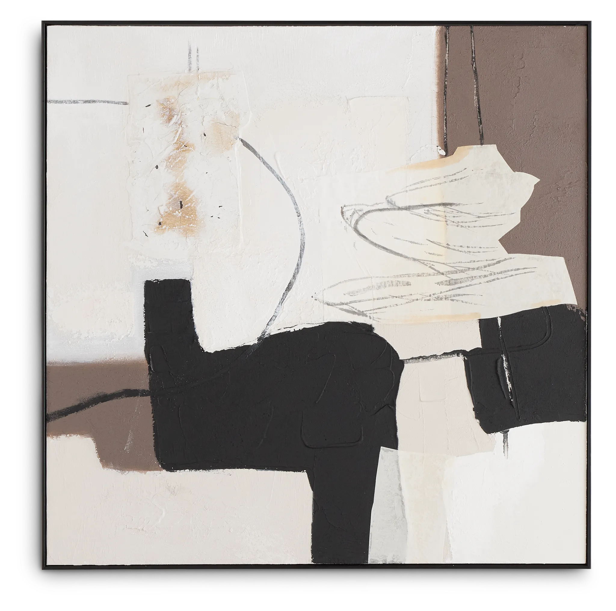 Zhaleh Black Canvas Wall Art