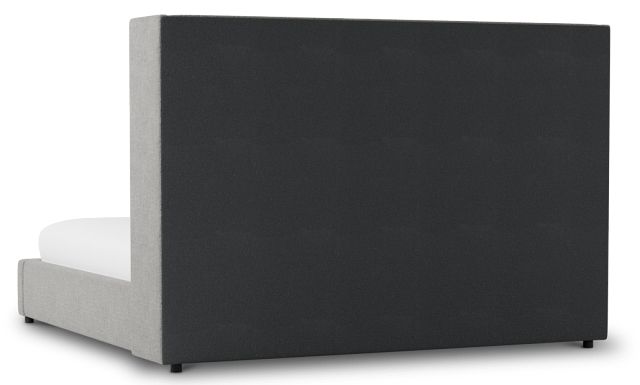 Captiva Linen Gray 60" Upholstered Shelter Bed