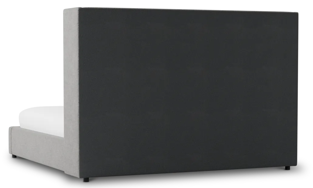 Captiva Linen Gray 60" Upholstered Shelter Bed