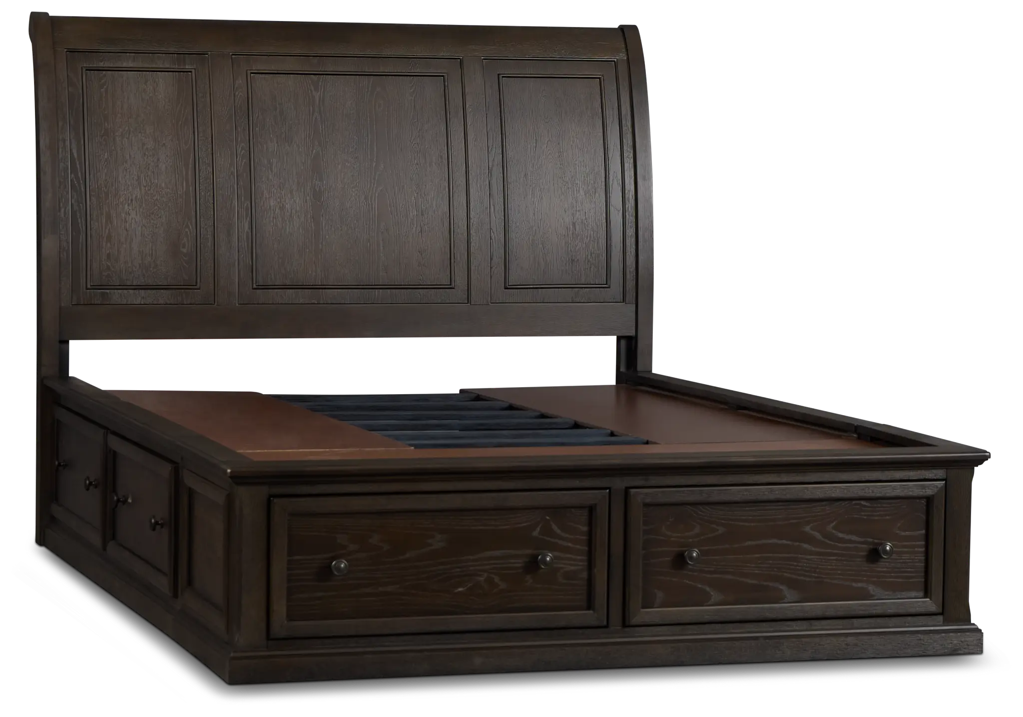 Galveston Dark Tone Sleigh Storage Bed Galveston Dark Tone Sleigh Storage Bed