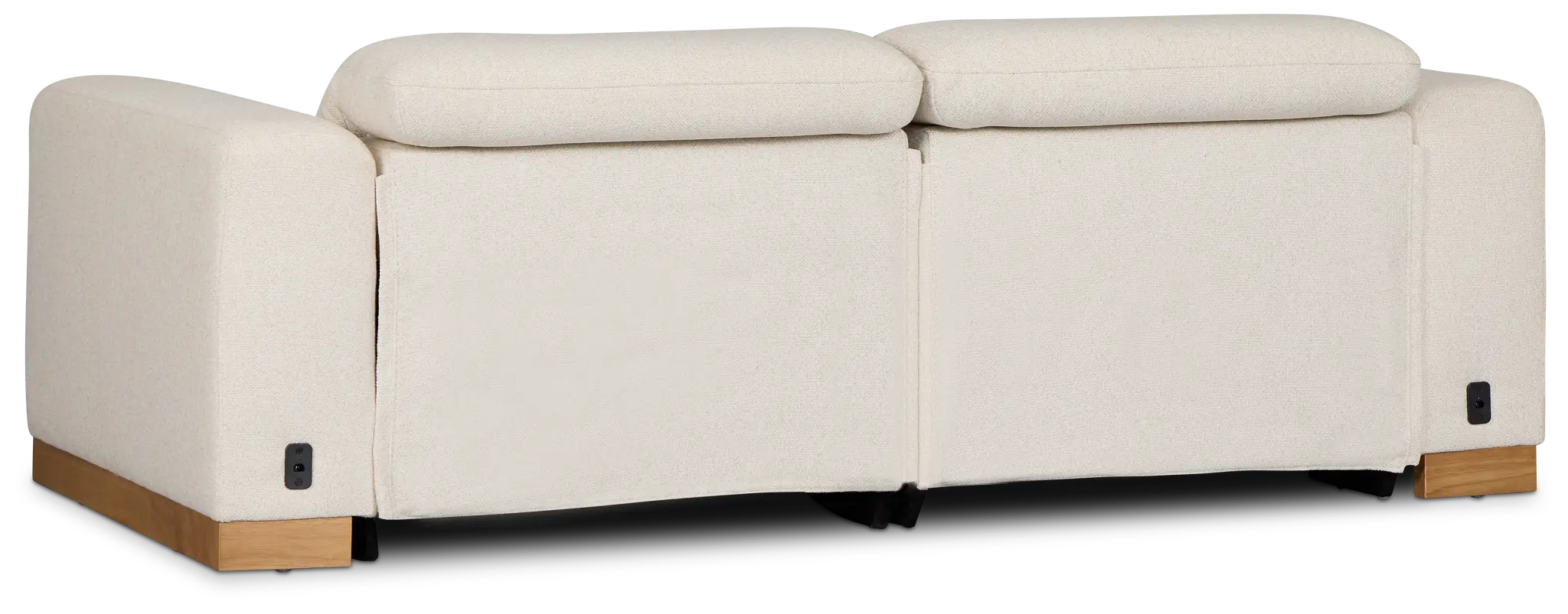 Leona Light Beige Fabric 2-piece Modular Power Loveseat Leona Light Beige Fabric 2-piece Modular Power Loveseat