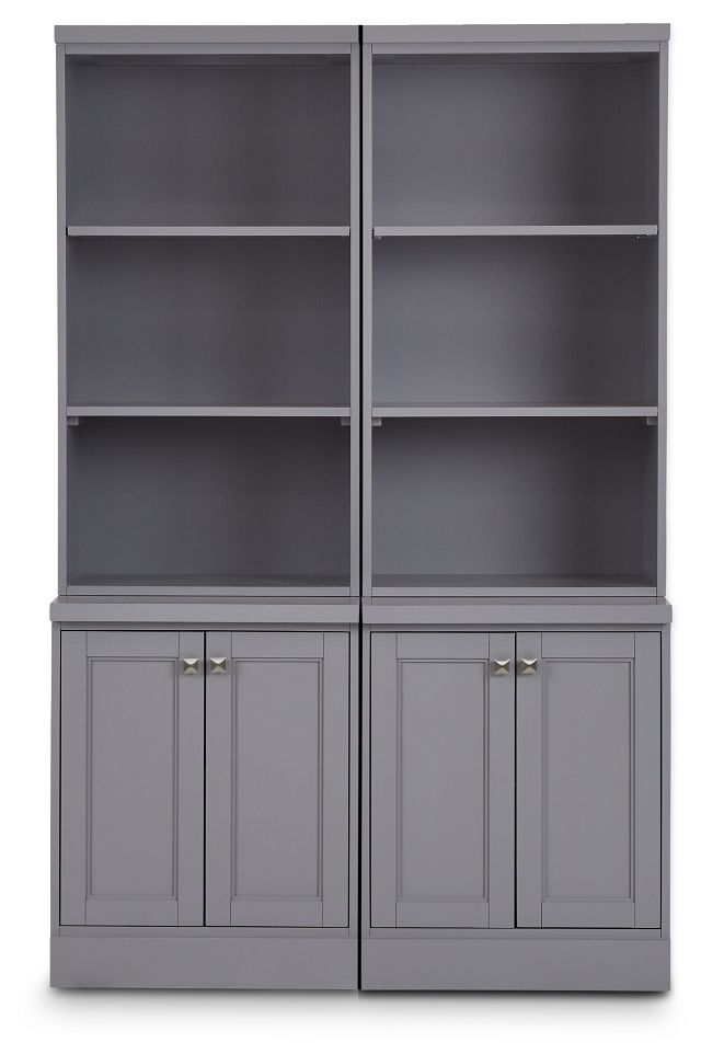 Newport Gray Door Bookcase