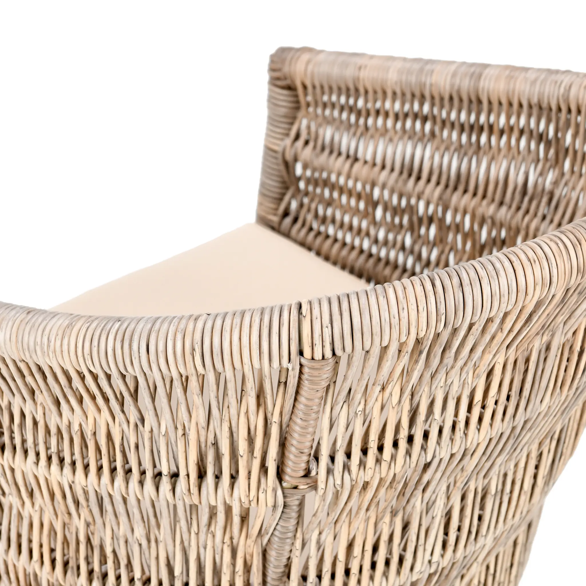 Trees Light Tone Woven Cushioned Arm Chair Trees Light Tone Woven Cushioned Arm Chair