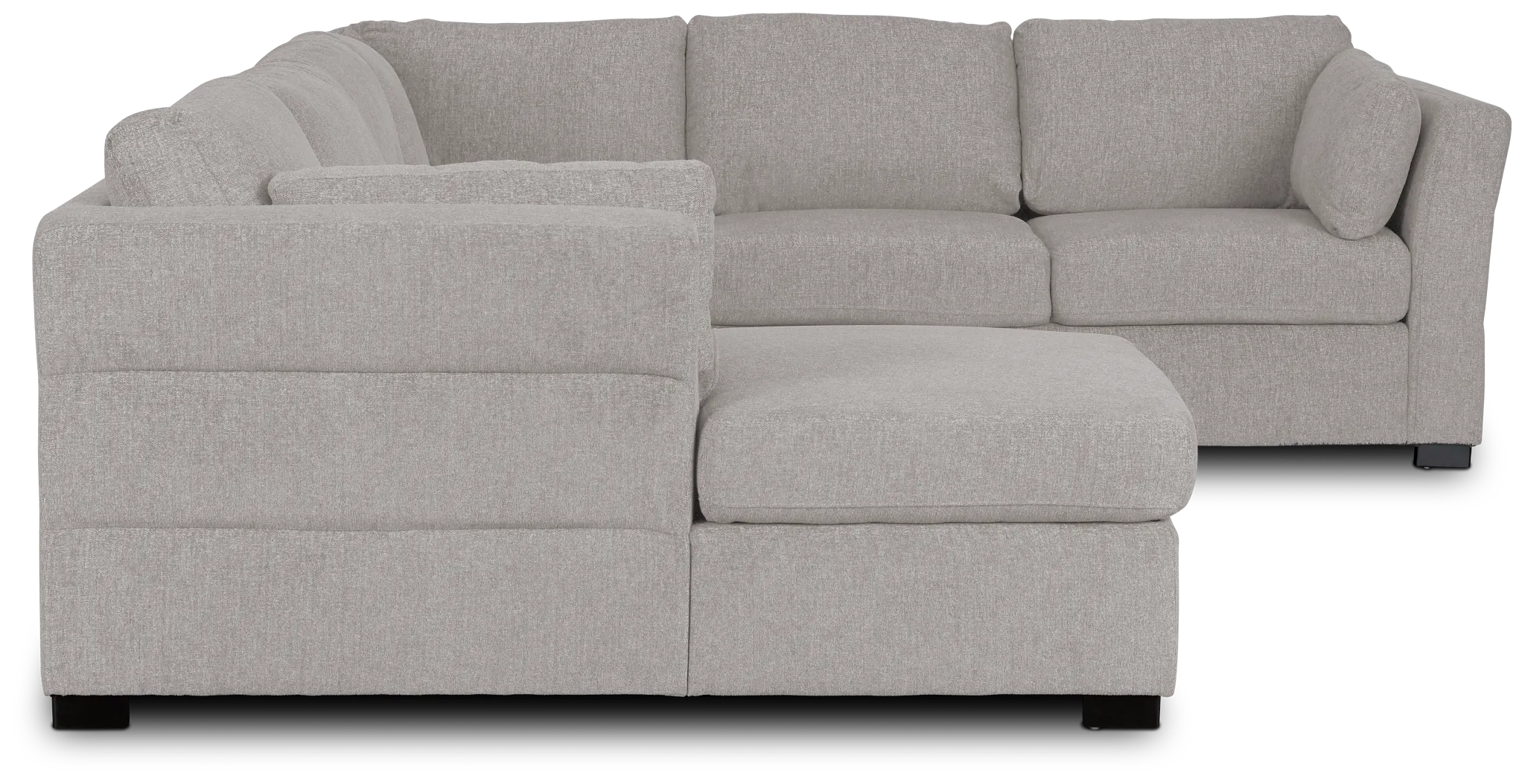 Amber Light Gray Fabric Large Left Chaise Storage Sleeper Sectional