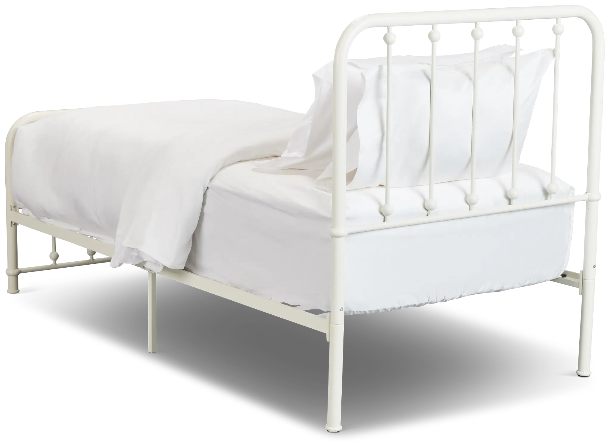 Rory White Metal Panel Bed Rory White Metal Panel Bed