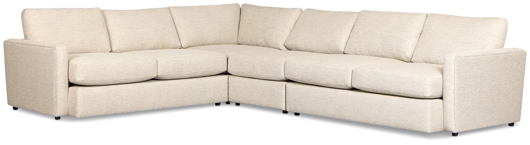 Maxwell Light Gray Fabric Medium Two-arm Sectional