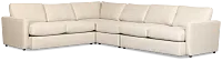Maxwell Light Gray Fabric Medium Two-arm Sectional