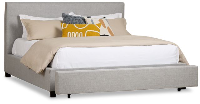 Monica Light Gray Uph Platform Storage Bed