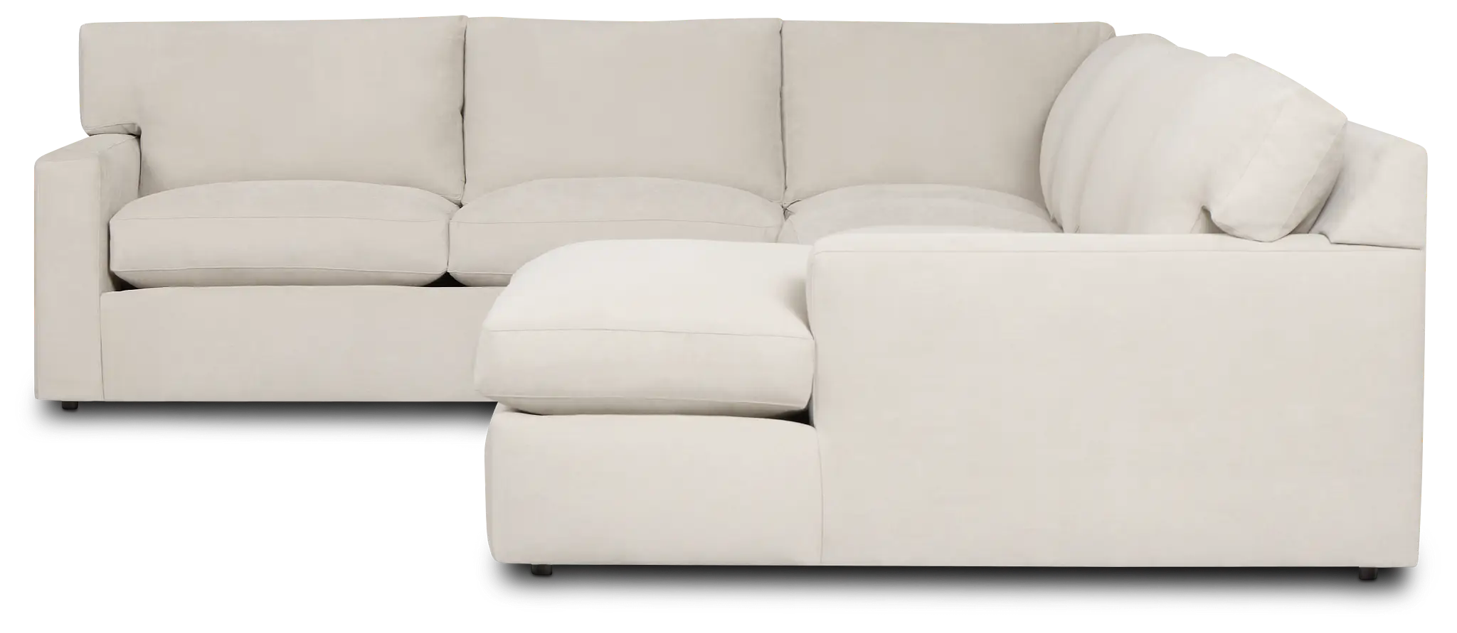 Hudson Gray Fabric Medium Right Chaise Sectional Hudson Gray Fabric Medium Right Chaise Sectional