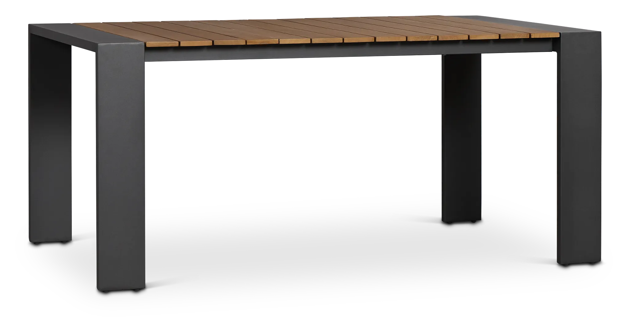 Sunrise Dark Gray Teak 65" Rectangular Table