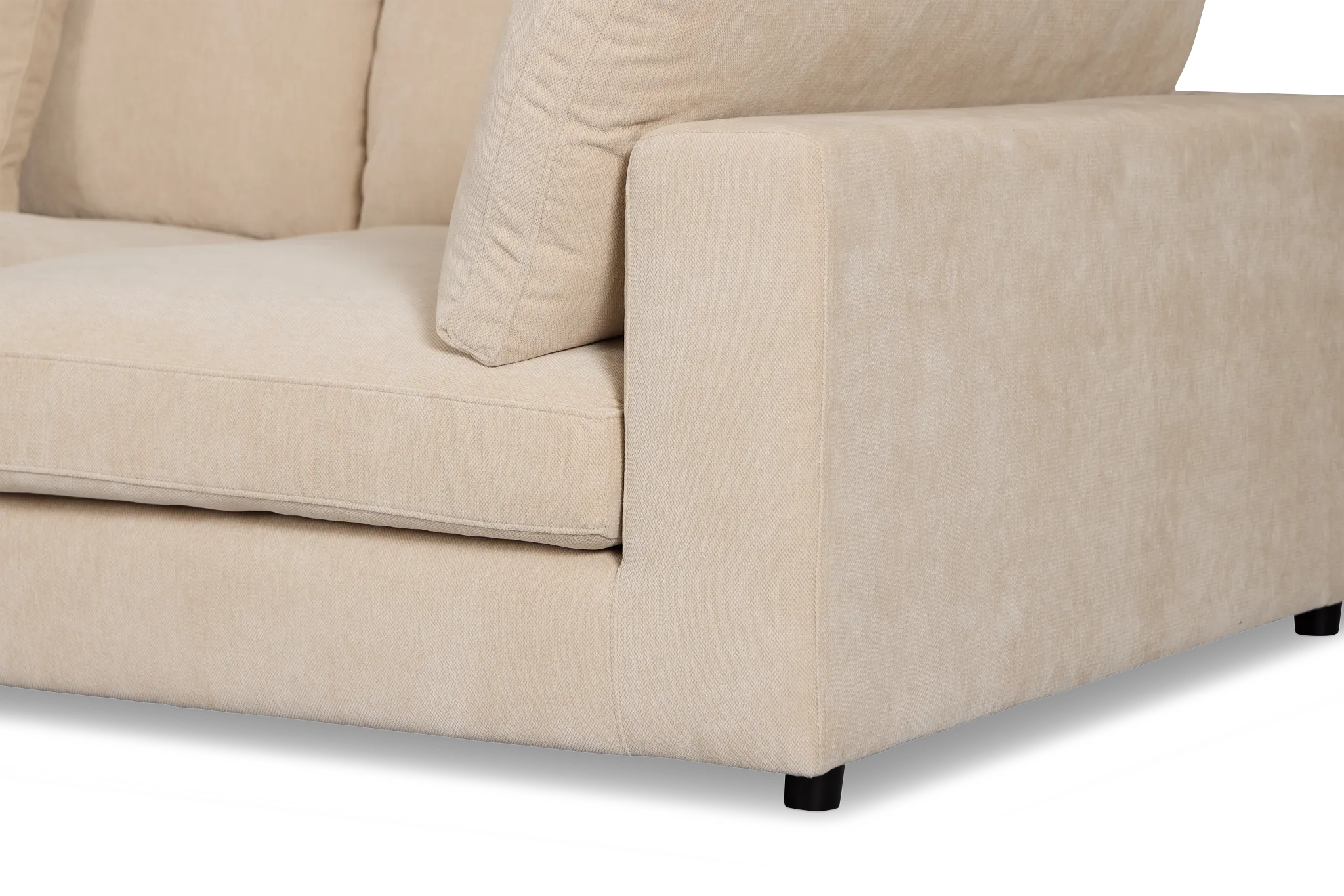 Lounge Light Beige Fabric Double Chaise Daybed