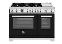 Bertazzoni 486 Series Black 48" Dual Fuel Range