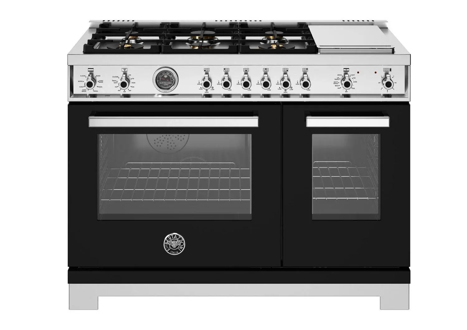 Bertazzoni 486 Series Black 48" Dual Fuel Range