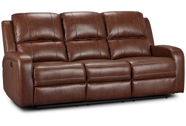 Arden Dark Brown Micro Power Reclining Sofa