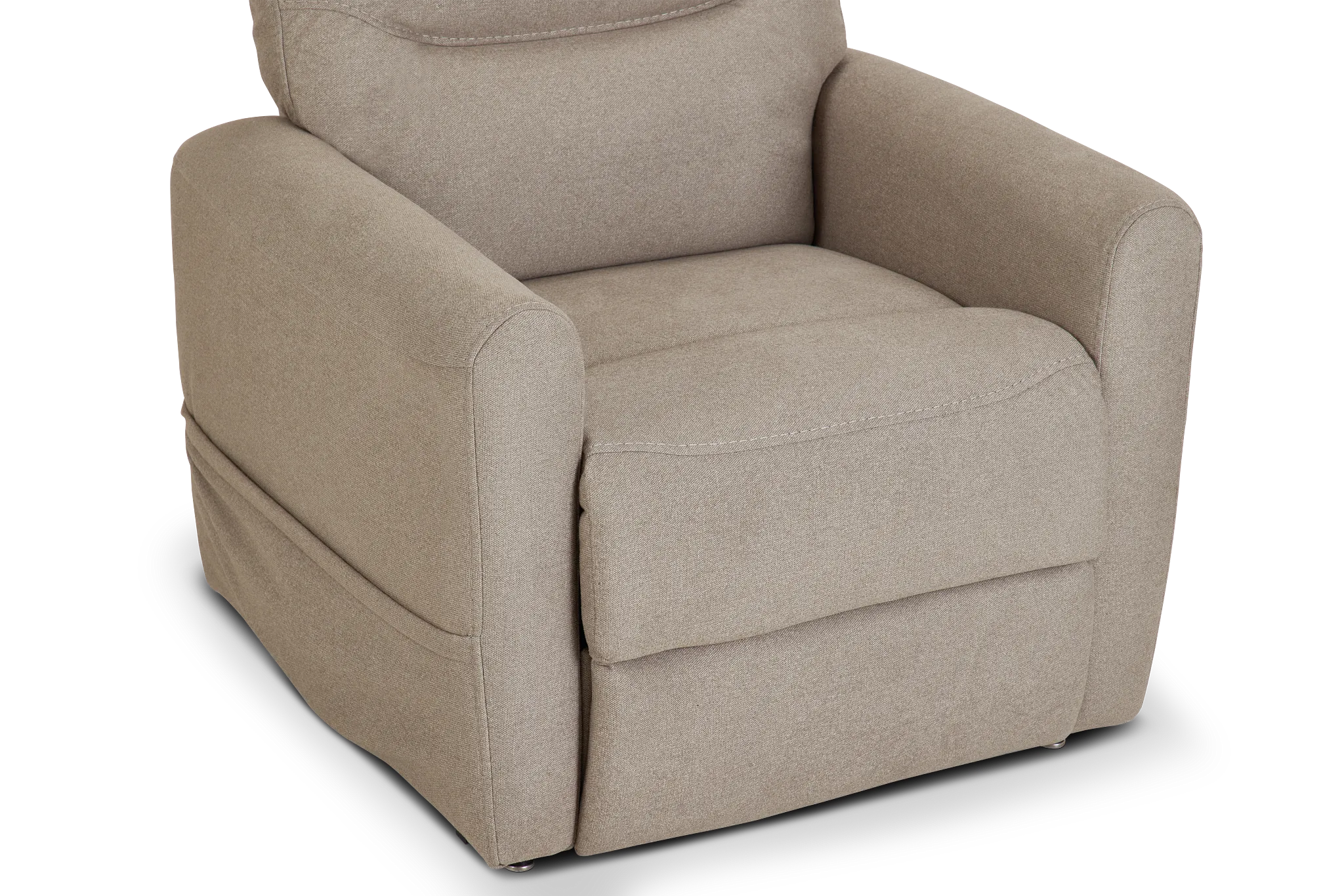 Canton Beige Fabric Power Lift Recliner